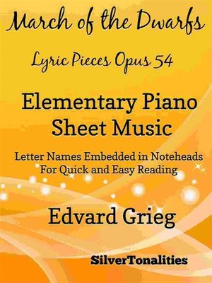 cover image of March of the Dwarfs Lyric Pieces Opus 54 Elementary Piano Sheet Music